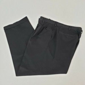 Izod Golf Men's Cuffed Slacks Pants Trouser Black (40/30)
